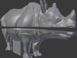 rhino penny bank animals charity piggy-bank piggy wildlife conservation 3d print model - Mito3D