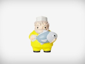 jonah other fish fishmonger male man 3d print model - Mito3D