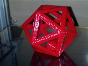 boule en cage icosaèdre sculptures 3d print model - Mito3D