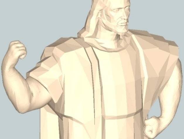 musculoso cristo redentor esculturas beefyarms 3D print model - Mito3D