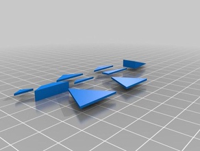 openscad triângulos modelos trapézio cunha 3d print model - Mito3D