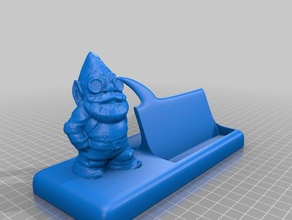 gnome sayin sculptures business card desk desktop holder scan statue 3d print model - Mito3D