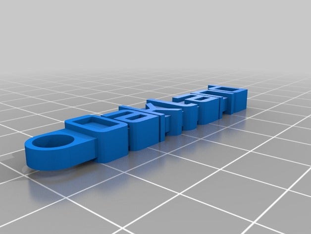 meine oakland Nachricht Schlüsselbund - Organisation angepasst 3D print model - Mito3D