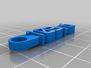 mi 103 mensaje de llavero organización personalizado 3d print model - Mito3D