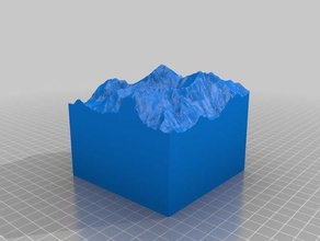 mt everest 10km collectible mountain models 3d topo 7 summits climbing relief map seven 3d print model - Mito3D