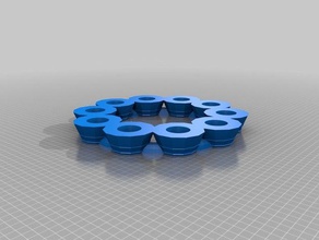 özelleştirilmiş led kerzenhalter yüzüğümü mumluk halka açtı dekor 3d print model - Mito3D