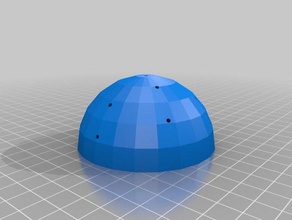 meu personalizados meia esfera led titular diy 3d print model - Mito3D
