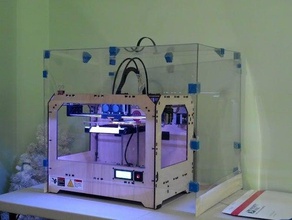 plexiglass case enclosure replicator 3d printer accessories cover 3d print model - Mito3D