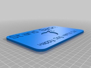 feliz perro quiere salir signos logotipos personalizado 3d print model - Mito3D
