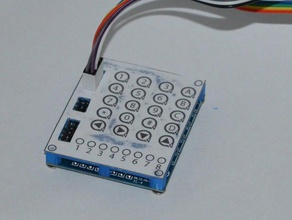 8 led 4x4 pulsanti di copertura elettronica 3d print model - Mito3D