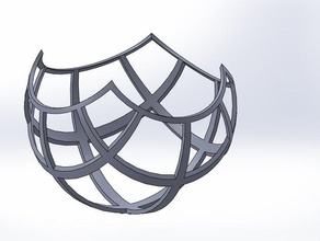 projeção estereográfica - sphere grid v10 matemática arte 3d print model - Mito3D