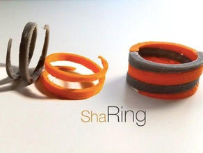 die Freigabe Ringe - Zubehör Schmuck teilen Frühling 3d print model - Mito3D