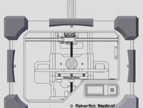 replicator 2 companion cube aktualisieren 3d Drucker Teile 3d-Drucker Ecke edge kingrahl 3d print model - Mito3D