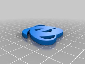 internet explorer-logo Requisiten ie 3d print model - Mito3D