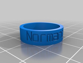 normandie personnalisé anneau anneaux 3d print model - Mito3D