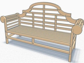 lutyens bench model furniture garden yard 3d print model - Mito3D