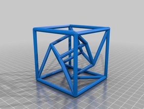 mi personalizados distorsionada tesseract de matemáticas arte 3d print model - Mito3D