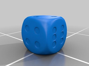 just simple die dice abs gamble game mendel pla 3d print model - Mito3D