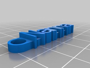 my customized message keychain nanna organization 3d print model - Mito3D