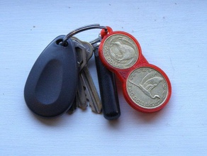 nz-dollar-Münze-Inhaber-Schlüsselanhänger Schlüsselanhänger 3d print model - Mito3D