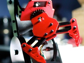 robotic manipulator arm machine tools 3d acrylic bearing claw laser lasercut cutter pla robotics solidworks 3d print model - Mito3D