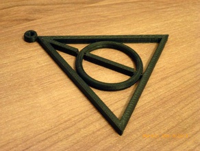 deathly hallows spinning ring props harry potter pendant 3d print model - Mito3D