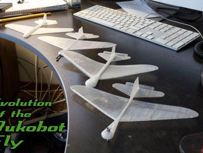 bukobot voar 1 peça de impressão planador voa brinquedos jogos avião deezmaker experimento openscad paramétrico teste 3d print model - Mito3D