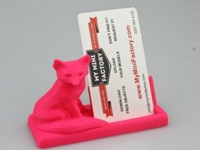 mr fox says business card holder signs logos foxes office tool tools 3d print model - Mito3D