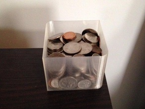 desk change holder containers money organizer 3d print model - Mito3D