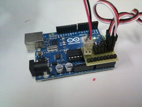 minimaliste shield arduino printbots de l'électronique l'analogique moteur pcb pin header le plastique la vallée servo l'uam 3d print model - Mito3D