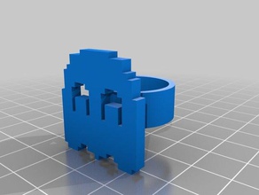 pac man ghost ring personnalisé les anneaux 3d print model - Mito3D