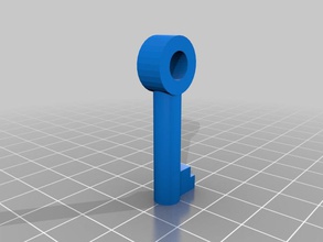 skeleton key template replacement parts household openscad 3d print model - Mito3D