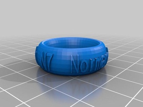normandy text ring fashion customized 3d print model - Mito3D