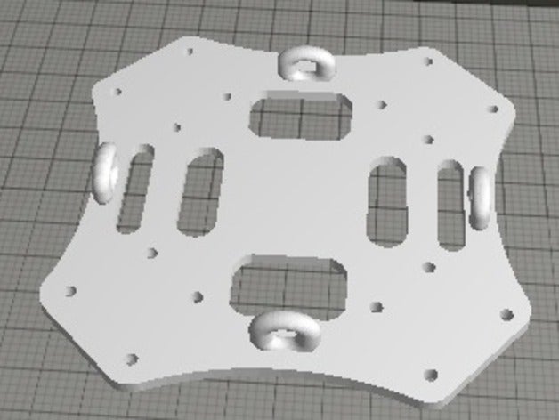 dji f450 toplate balance eyelets rc vehicles 3D print model - Mito3D