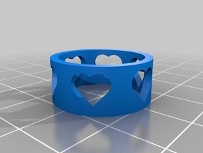 coeur bague cameron marie les anneaux personnalisé 3d print model - Mito3D