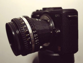 tilt-shift micro quatro terços adaptador de lentes câmera 3d 43 emaker gf1 m43 mft nikon fotografia pinhole reprap 3d print model - Mito3D
