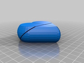 yarı gizli kalp kutu yazdırır etkileşimli özelleştirilmiş 3d print model - Mito3D