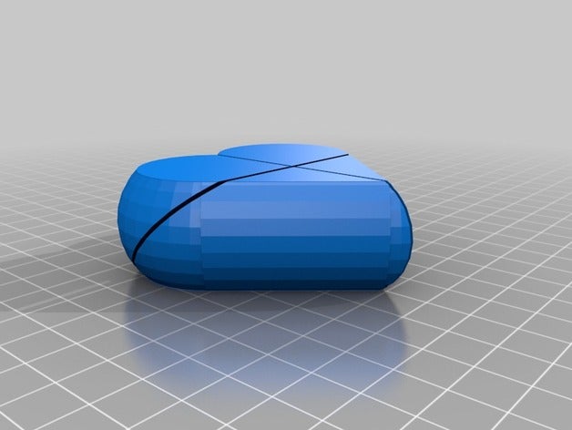 baskı yarım 2 gizli kalp kutu etkileşimli özelleştirilmiş 3D print model - Mito3D