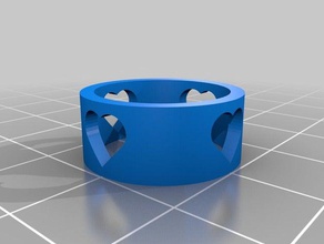Herz-ring Ringe angepasst 3d print model - Mito3D