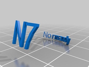 n7 dentro para fora do anel anéis personalizado 3d print model - Mito3D