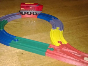 brio train rail end loop construction toys track 3d print model - Mito3D