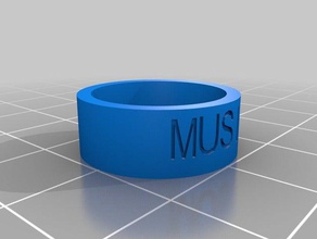 müzik yüzük özelleştirilmiş 3d print model - Mito3D