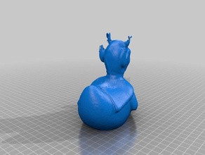 duke blue devil pato de borracha a arte makerbotdigitizer scan 3d print model - Mito3D