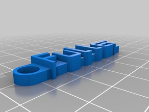 mi fuller mensaje de llavero organización personalizado 3d print model - Mito3D