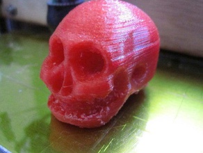 smiling skull decor 3d experiment featured geometry makergear model mosaic pla test toy 3d print model - Mito3D