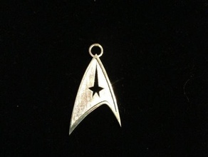 star trek pendentif bijoux insigne de l'entreprise kirk sci fi gratuite spock 3d print model - Mito3D
