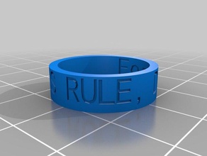 cats rule ring rings customized 3d print model - Mito3D
