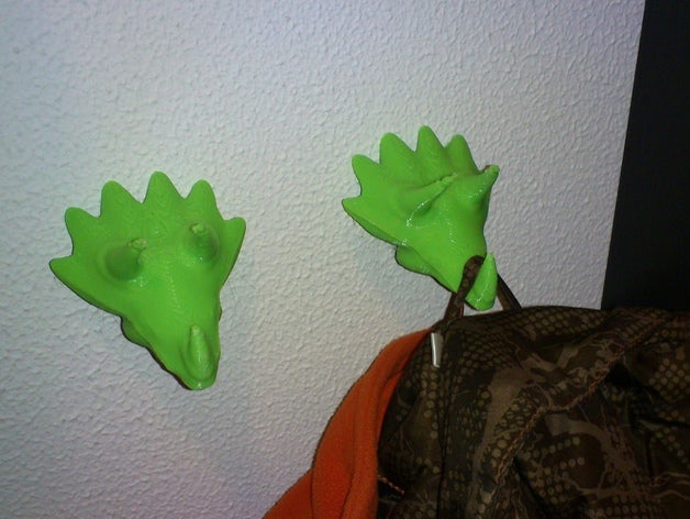triceratops ceket peg organizasyon kıyafetler kat kanca dinozor 3D print model - Mito3D