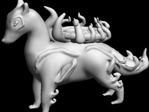 loup chien les créatures 3d print model - Mito3D