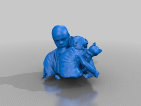 father child scans replicas 3d print model - Mito3D